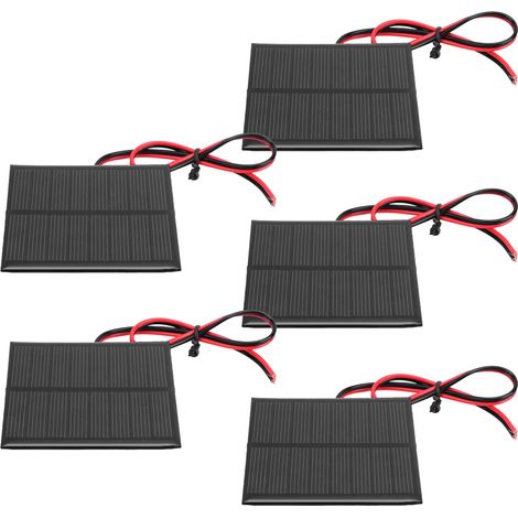 5 Stück kleine Solarbatterie-Module aus Polysilizium-Epoxidharz mit 30 cm Kabel, DC 4 V 160 mA (1/5)