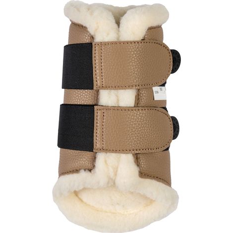 xs, bianco: Stinchiere in pelle sintetica con soffice peluche modello Comfort Premium Fur II