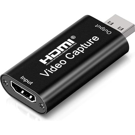 Adaptateur hdmi Cartes de Capture Audio vidéo,1080p Adaptateur USB hdmi Carte Portable Plug & Play Capture, pour Streaming vidéo en Direct Enregistrement vidéo ou Diffusion en Direct (1/5)