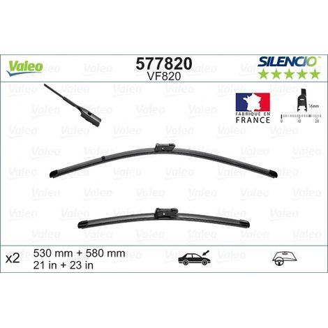 Balai d'essuie-glace Valeo 577820 PORSCHE 99162890100