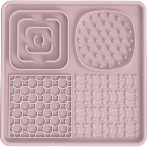 Alfombrilla para lamer para perros con ventosa，Cuidado de las patas y del pelaje，Silicona，20,520,51，Negro (1/5)