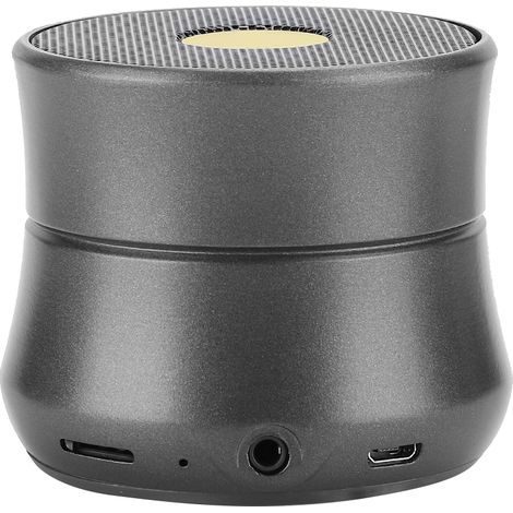 Enceinte Bluetooth sans fil portable pour la maison et l'extérieur, grise, avec prise en alliage de zinc U1, compatible avec de multiples modes de compatibilité et dotée d'une prise pour carte mémoire (1/5)