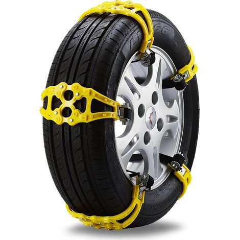 Rutschfeste Schneeketten für Pkw, einteilig, tragbar, für Winterreifen, universelle Reifenbreite 145–245 mm