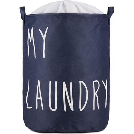 Grand panier à linge sale avec poignées, pliable et imperméable, 60 (1/5)