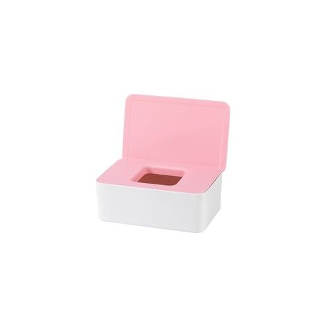 Boîte de rangement pour lingettes humides, boîte de lingettes humides, boîte vide pour serviettes de toilette, rose (1/5)