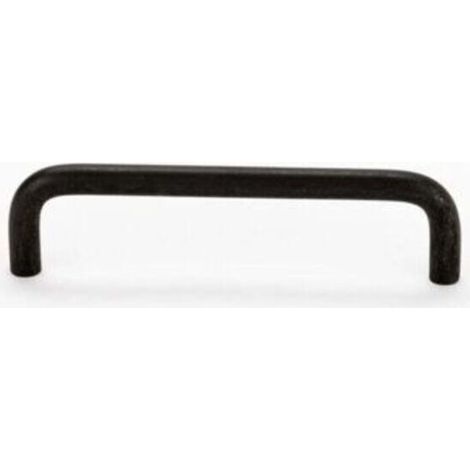 Poignée de meuble design, distance entre les trous 96 mm, pour cuisine, salle de bain, étagère, alliage d'aluminium, noir, 2 pièces (1/4)