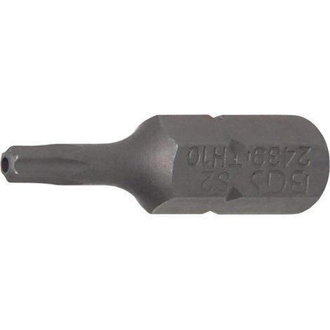 BGS Bit Länge 25 mm Antrieb Außensechskant 6,3 mm (1/4") T-Profil (für Torx) mit Bohrung T10 (1/2)
