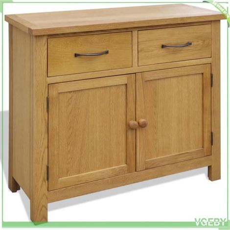 Buffet - 242744 - Chêne massif - 2 portes 2 tiroirs - 90 x 33,5 x 83 cm (1/5)