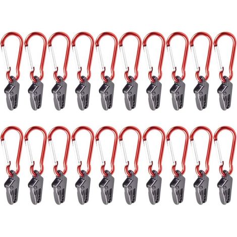 Pinces pour auvent de bâche, 20 pinces pour bâche porte-gants avec pince en plastique pince pour auvent tente coupe-vent pince instantanée (1/5)