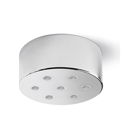 Rosone Multicavo 7 Fori In Metallo Cromo Lucido D12Cm