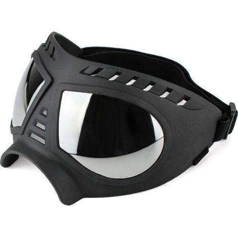 Lunettes de protection pour chiens moyennes à grandes lunettes de soleil UV pour chiens coupe-vent et neige à monture souple pour la Protection des yeux des chiens à long museau (1/5)