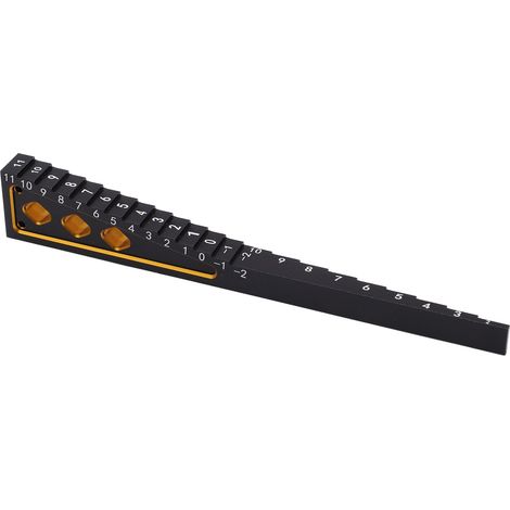 Jauge de hauteur de caisse, mesure précise, en alliage d'aluminium, pour châssis de voiture RC 1/8 et 1/10, noir et or. (1/5)