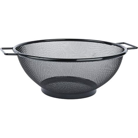 Passoire Blackline avec poignées 24,5 x 9,6 cm en acier inoxydable noir (1/5)