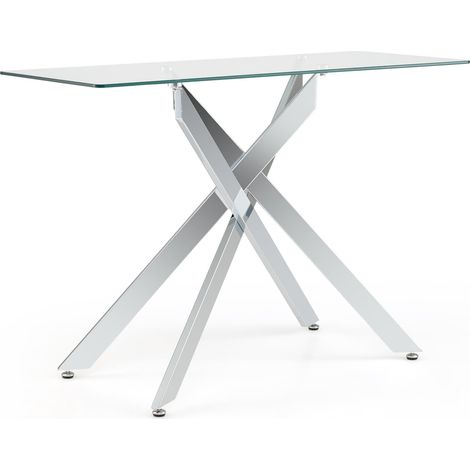 Moderner Konsolentisch aus Glas - Gehärtetes Glas & Metall