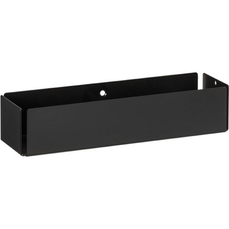 LANZET Schale Woodblock / passend für Wandpaneele / Maße (B x H x T): ca. 25 x 8 x 5,2 cm / Accessoire fürs Badezimmer und Gäste-WC / Ausführung: matt / Farbe: Schwarz / Breite: ca. 25 cm"-"7950212 (1/2)