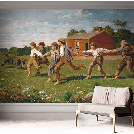 Selbstklebend Tapete modern - Wanddeko für Küche - Klebefolie Wand - luxus Look Fröhliches Spiel 312x219 cm (1/5)