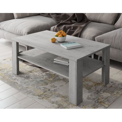 TAVOLINO MOD. SVEN CM 111X65 H. 46 BETON