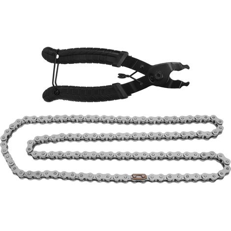 Chaîne de vélo 415H 110L avec disjoncteur, adaptée aux motos, motos de motocross, scooters, véhicules tout-terrain, tondeuses à gazon et autres kits de chaîne pour vélos électriques. (1/5)