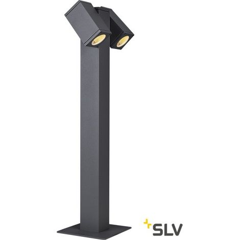 Borne extérieure THEO PATHLIGHT double gris GU10 2x 7W max IP44 - SLV - 1002871 (1/5)