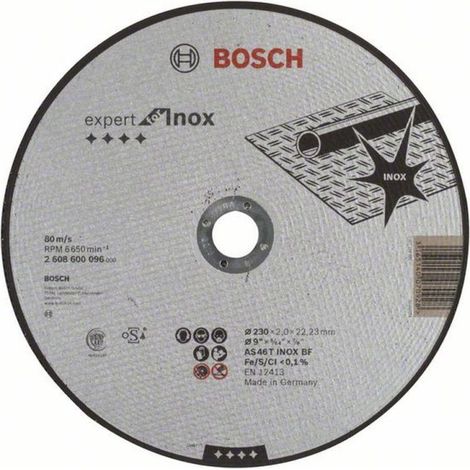 Bosch Accessories AS 46 T Inox BF 2608600096 Trennscheibe gerade 230 mm 1 St. Stahl, Edelstahl