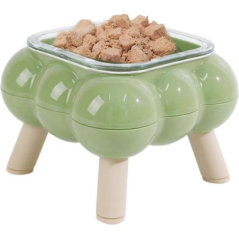 Gamelle surélevée pour chat gamelle haute sur pieds anti-menton noir grande taille idéale pour maison voyages et appartements (1/5)