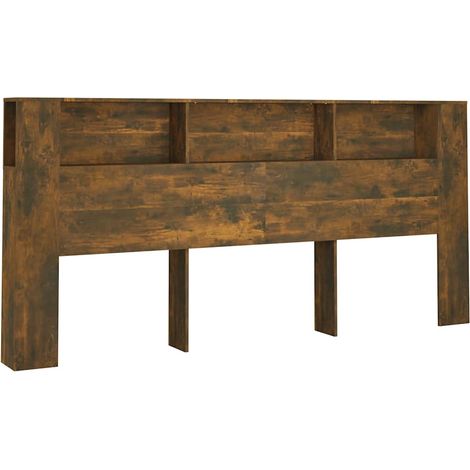 Maison Exclusive - Mueble cabecero color roble ahumado 220x18,5x1 (1/5)