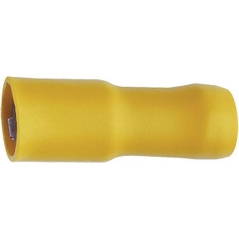 Cosse cylindrique femelle Klauke 950 4 mm² 6 mm² Ø de la broche: 5 mm entièrement isolé jaune 1 pc(s) D24612