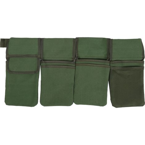 Sacoche ceinture 4 poches, étui à outils portable en toile Oxford, poche utilitaire sécurisée pour jardinier et menuisier (1/5)