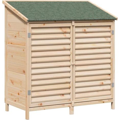 Chalet de jardin naturel, 106 x 56 x 113,5 cm, bois de cèdre massif. (1/5)