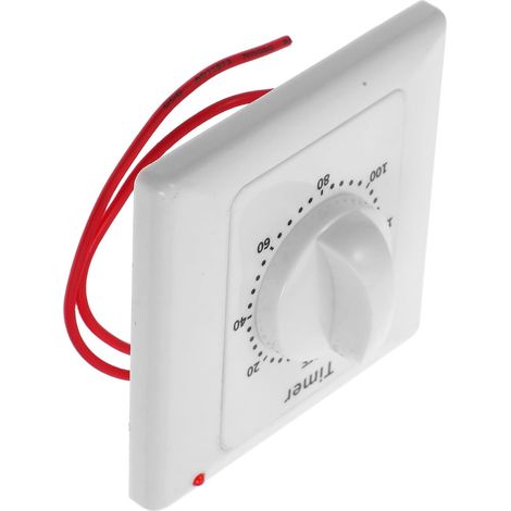 Interrupteur Minuteur Mural Mécanique Minuterie Fiable et Sécurisée en ABS Blanc pour Prise Électrique Adaptée aux Bureaux et Espaces Commerciaux (1/5)