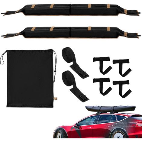 Pads pour Barres De Surf - Universels Renforcés Souples Antidérapants - Tapis Paddle pour Barres De Toit - pour Canoë, Planche Surf, Snowboard, Ski, SUV, Camping-Car, Camion, Camping (1/5)