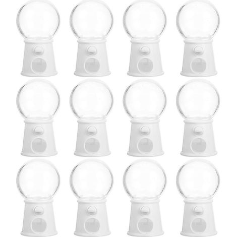 Lot de 12 mini distributeurs de bonbons, jolis distributeurs de bonbons, boîtes à dragées créatives pour mariage et décoration de gâteaux-7.1X3.5X3.5CM-White (1/3)