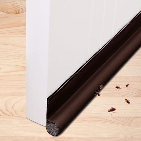 96cm Bas de Porte Unilatéral avec Joint Auto-Adhésif Weather Stripping Door Seal Strip Boudin de Porte Stop Froid Protection Contre Les Courants d’air et Le Bruit(brun) (1/5)
