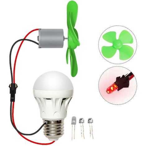 Générateur éolien 12V, mini-éolienne à monter soi-même, kit pédagogique LED pour centrale éolienne (1/2)