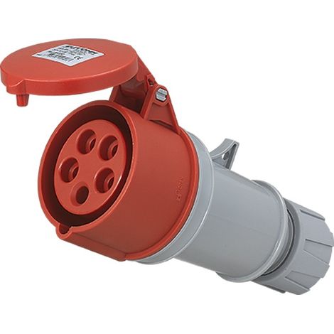 Prise industrielle mobile droite IP44 - 3P+N+T - 16A - 400V AC - Eur'Ohm