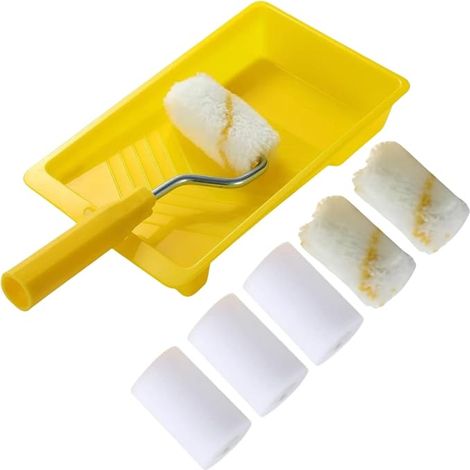 Mini Rouleaux Mousse Pour Peinture,Kit Décoration Pour Maison,Rouleaux Pour Peinture-émulsion,Manchon à Poils Moyens Pour Peinture émulsion Artisanale Sur Murs Et Plafonds (1/5)