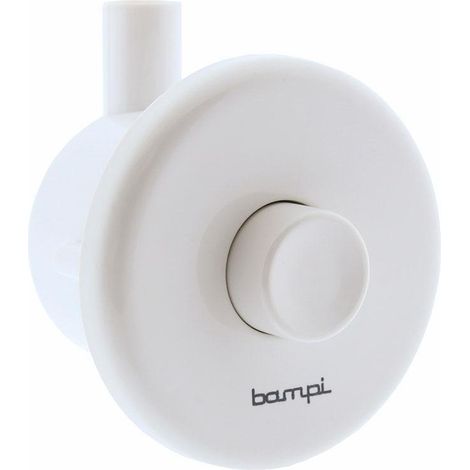 Pulsante scarico wc incasso pneumatico bianco compatibile cassette bampi ckitpnin+ (1/2)
