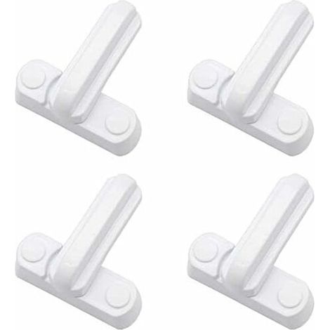 Set of 4 aluminum latch locks – Enhanced security for doors and windows – White finish – Easy installation (1/5)