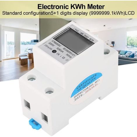 Compteur électrique Numérique Electrique à 2 fils 2P sur rail 220V 5 (80)A - XTM35SC - KIT ÉCONOMIE ÉNERGIE-Ywey (1/4)