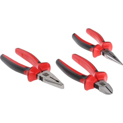 Jeu de pinces RS PRO, L. (hors tout) 200 mm, 3 pièces ( Prix pour 1 ) (1/3)