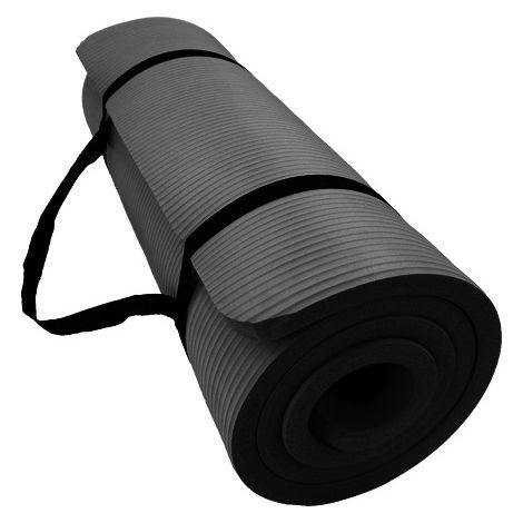 Tapis de yoga antidérapant 183 x 60 x 1 cm – Épaisseur 1 cm – Sangle de rangement intégrée – TPE pour confort et adhérence (1/2)