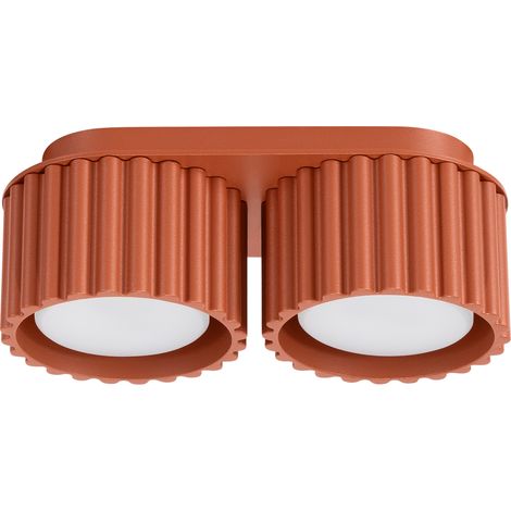 Plafoniera AURA ovale 21 cm ocra rossa 2xGX53 Sollux (1/5)
