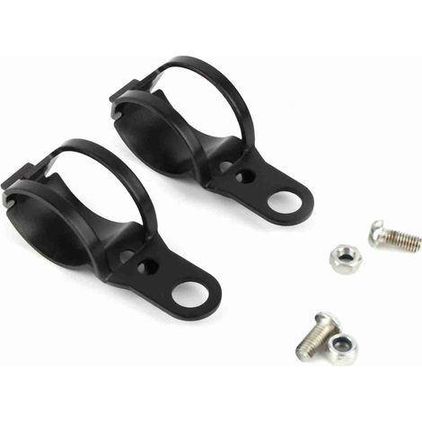 Support Moto Clignotant Support Fixation Fourche 30-43mm Déport Noir HNH (1/5)