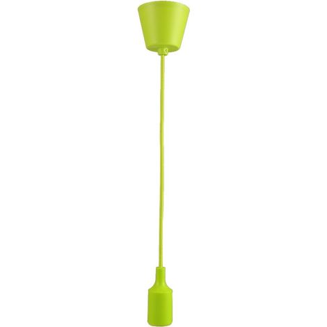 Jandei - Lampara colgante base cable y portamparas verde E27 Lampara plastico