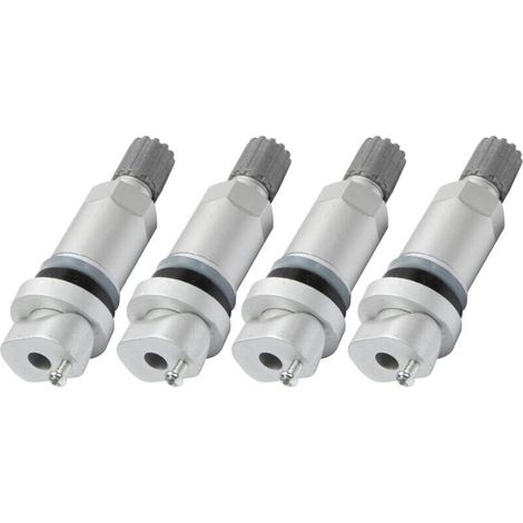 Moniteurs de pression des pneus pour 207 307 407 C4 C5 Mondeo 4 piéces argenté Kit de réparation de valve de pression des pneus,TPMS Valve réparation