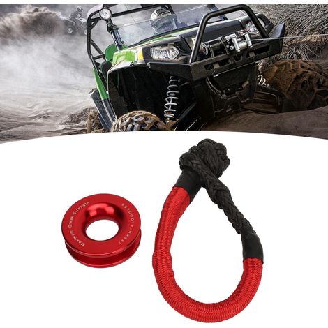 Anneau de remorquage et câble de récupération pour treuil de remorque tout-terrain, VTT, UTV, remorque Jeep, camion, SUV, 4x4 (1/5)