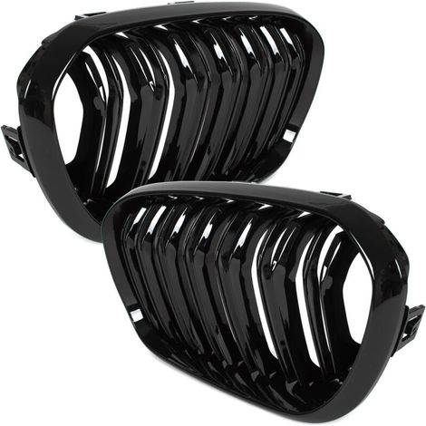 Parachoques BMW 1 F21 15-18 Nierens SCHWARZ Glänzend DOPPELSTREBEN (1/4)