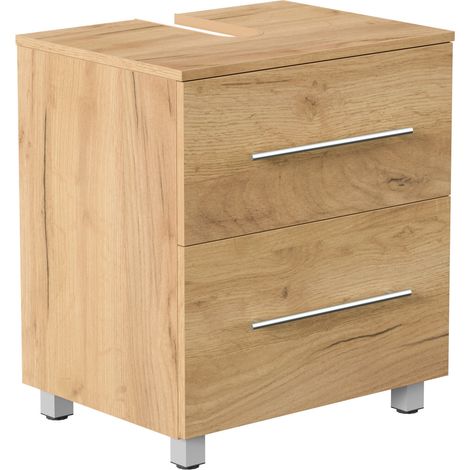 Universal Unterbau auf Standfüßen 55 cm SoftClose eiche gold