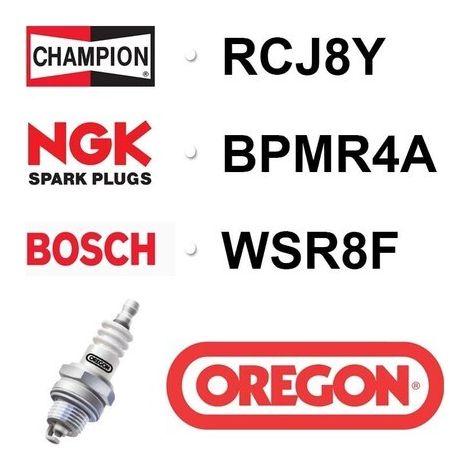 Candela OREGON - CHAMPION RCJ8Y - NGK BPMR4A - BOSCH WSR8F