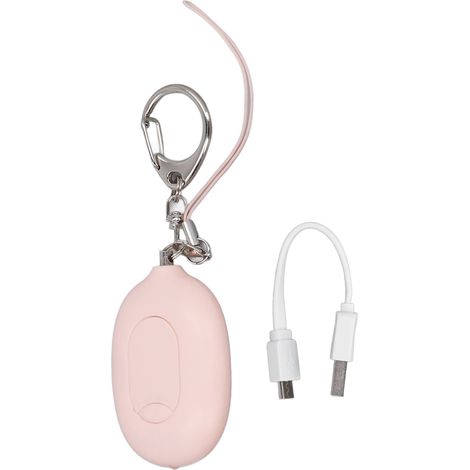 Alarme de sécurité personnelle clignotante 130 dB, porte-clés d'autodéfense portable pour femmes, rose, idéal pour les voyages et les activités de plein air. (1/5)